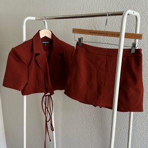 2 piece skirt and blazer set